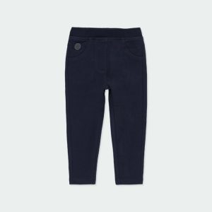 Pantalón felpa elástica azul