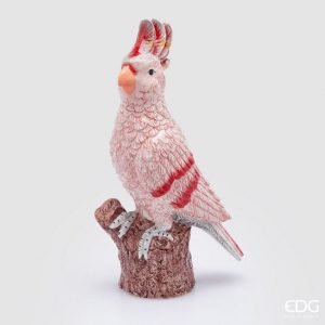 FIGURA CERÁMICA PAPAGAYO ROSA