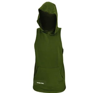 Polera sin Mangas con Capucha Primal Green Hood
