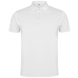 Polo Blanco Algodón Peinado 776641<b>Unisex</b>