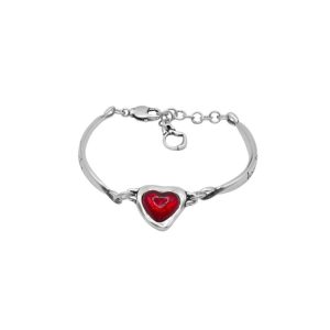 PULSERA CORAZÓN ROJO. CICLÓN