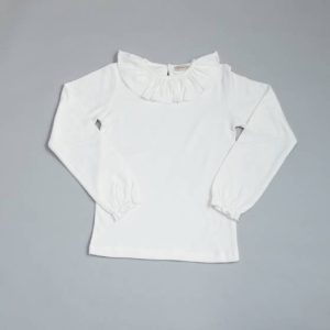 Camiseta volante crudo