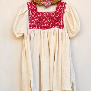 Blusa «Petra» pechera rojo