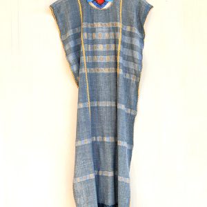 Huipil «Valentina» agave con unión mostaza