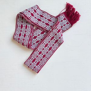 Fajín «Marcelina» bouganvillia y gris