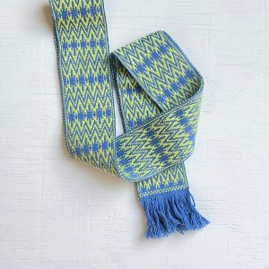 Fajín «Marcelina» azul y verde limón