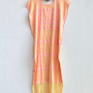 Huipil «Valentina» melón y rosa