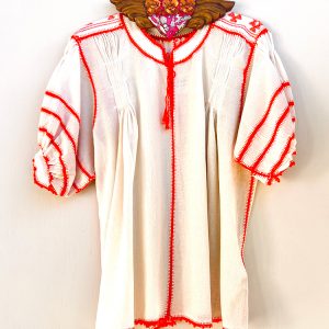 Blusa «Roberta» manga globo unión naranja