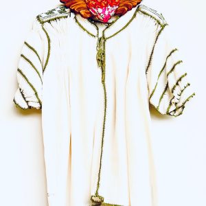 Blusa «Roberta» manga globo unión eucalipto