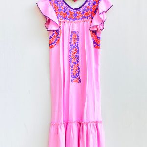 Vestido «San Antonino» lino rosa