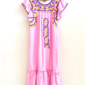 Vestido «San Antonino» lino rosa