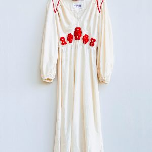 Vestido «Enriqueta» bordado rojo